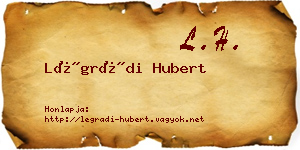 Légrádi Hubert névjegykártya